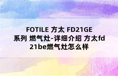 FOTILE 方太 FD21GE系列 燃气灶-详细介绍 方太fd21be燃气灶怎么样